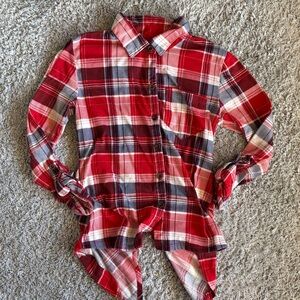 Miss Understood•Girls’ Plaid Button-up Shirt | Small